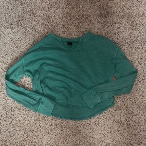 Wild Fable Teal Waffle Knit Top